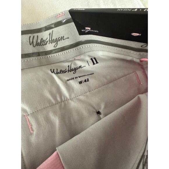 Walter Hagen Men's Rose Water 9" Performance 11 Micro Lines Golf Shorts Size 42 - Picture 7 of 9